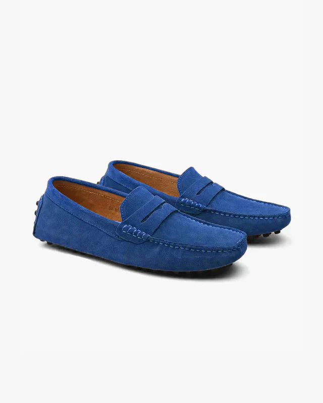 Kingsford Gamuza Driving Loafers - Azul
