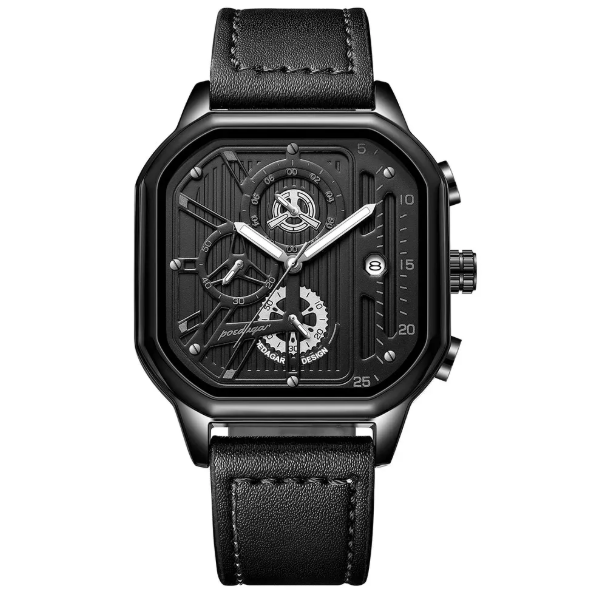 Reloj Cronógrafo Cuadrado Apex – Negro