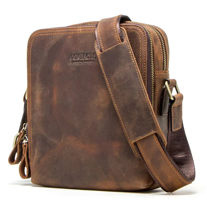 Bolso de Cuero Contacts Premium - Gris