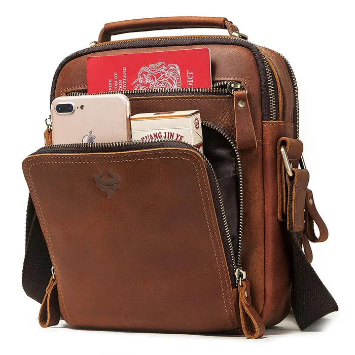Bolso de Cuero Vintage Hummer Premium - Negro