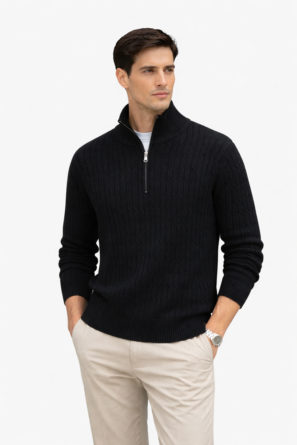 Conjunto Half-Zip de Punto Mariner