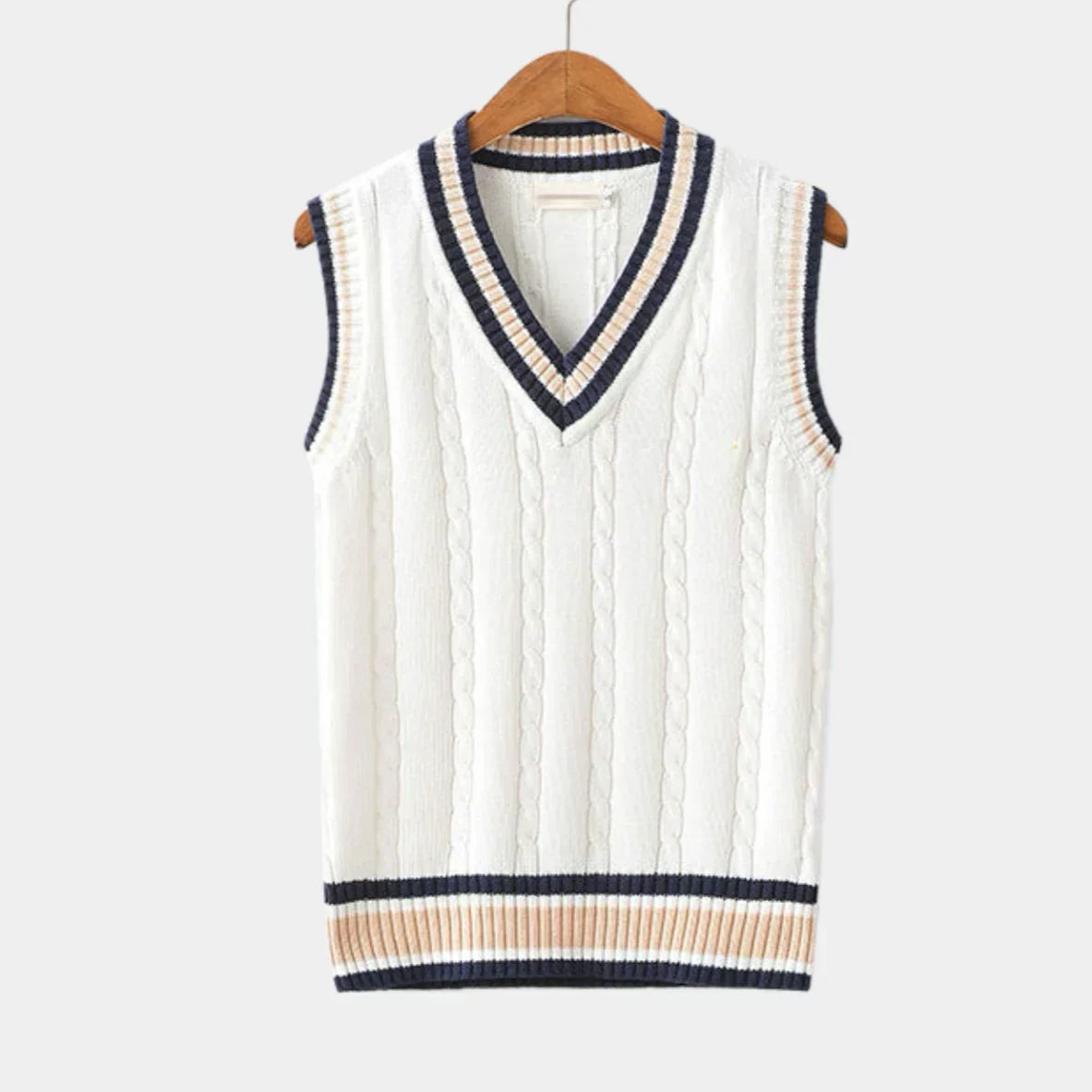 Chaleco de Punto Cricket Oxford – Blanco