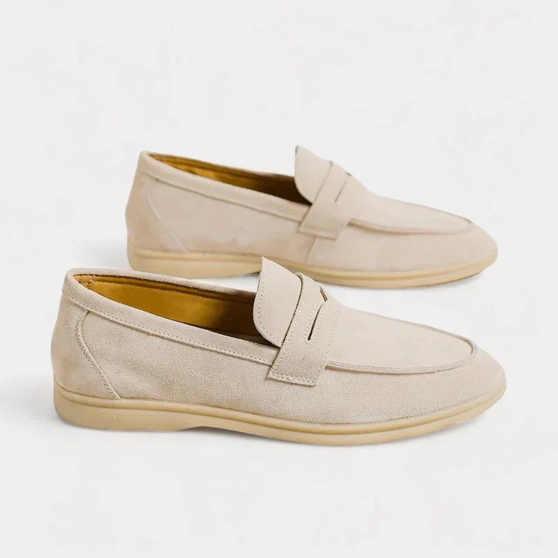 Old Money Gamuza Mocasines - Beige
