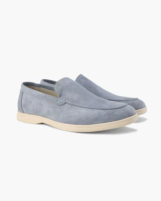 Mocasines de ante confort - Azul niebla