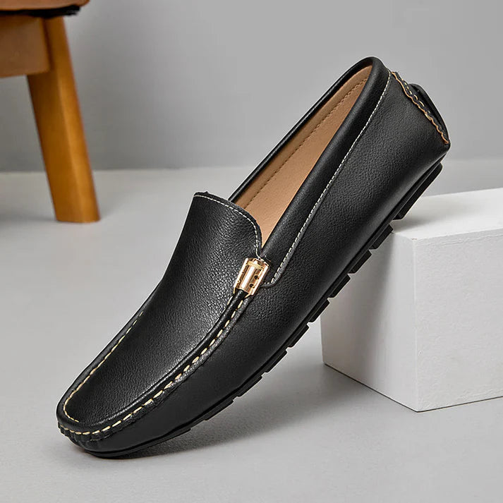 Mocasines Cuero Artesanal - Blanco