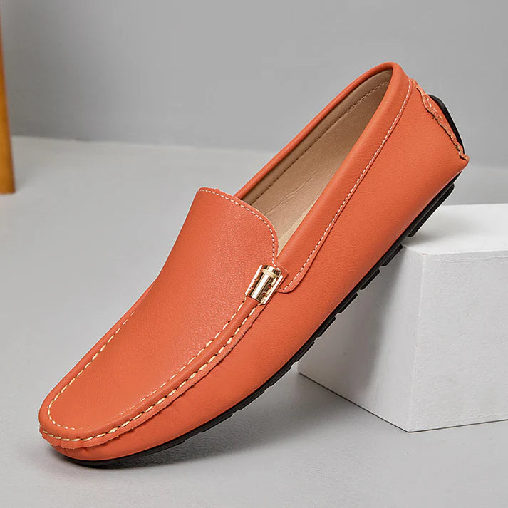 Mocasines Cuero Artesanal - Blanco