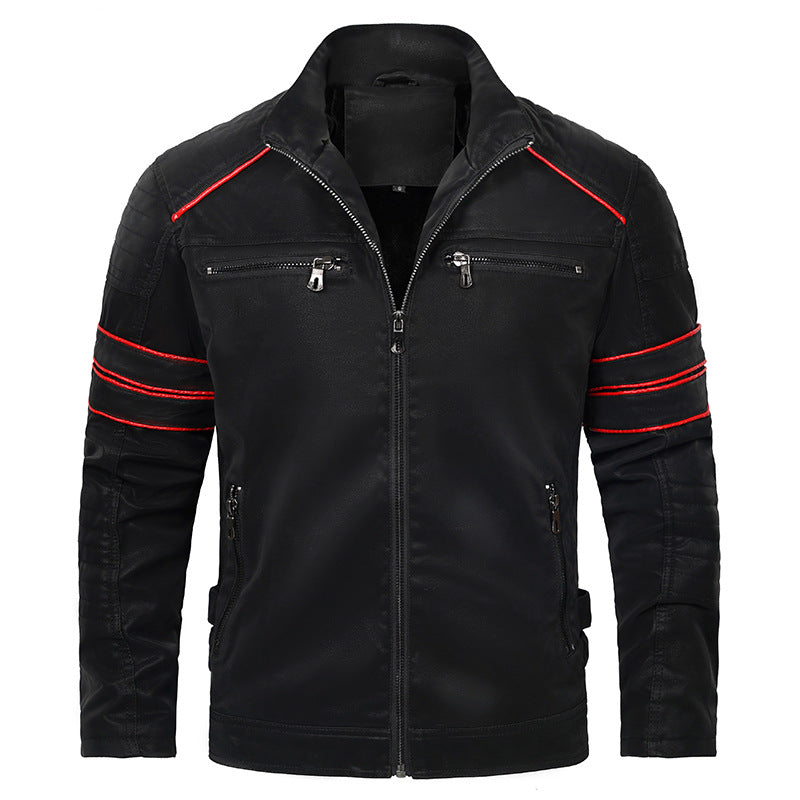 Chamarra Cuero Slim Biker Sport