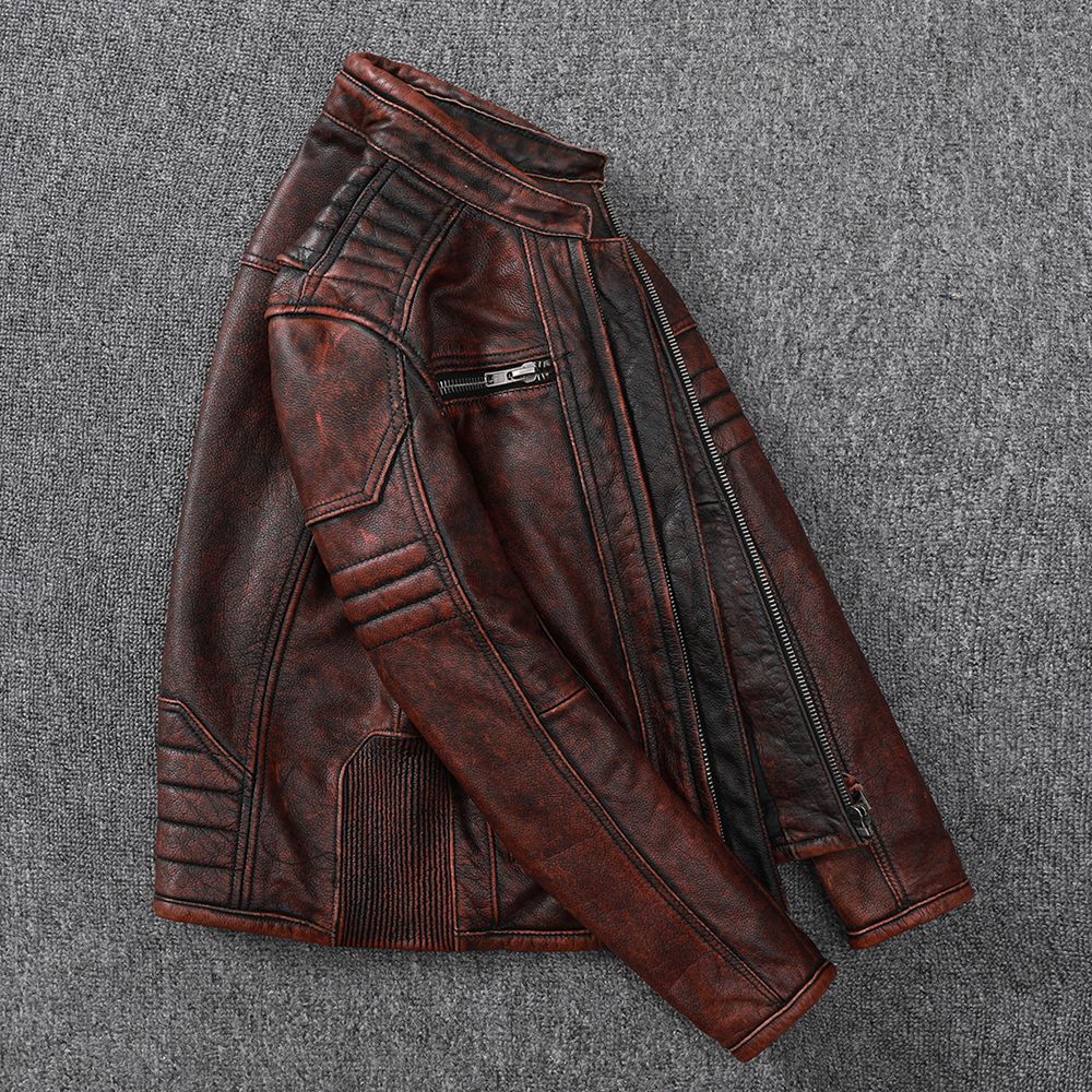 Chamarra Cuero Biker Vintage