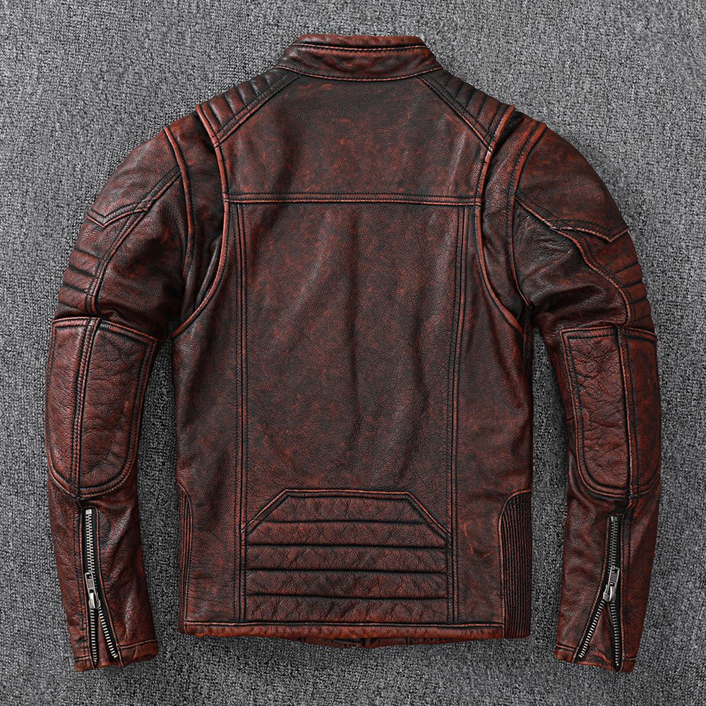 Chamarra Cuero Biker Vintage