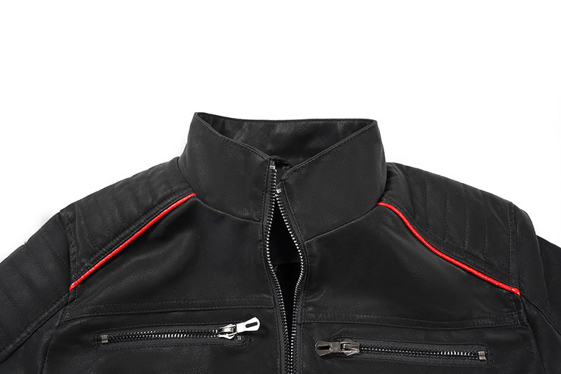 Chamarra Cuero Slim Biker Sport