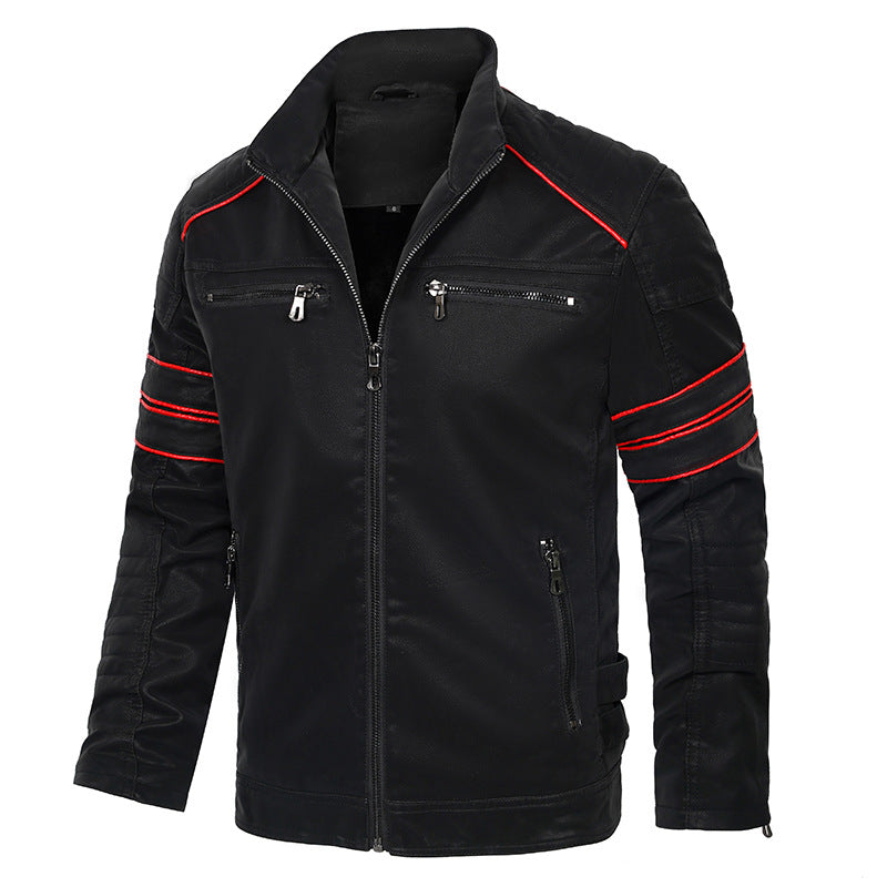 Chamarra Cuero Slim Biker Sport