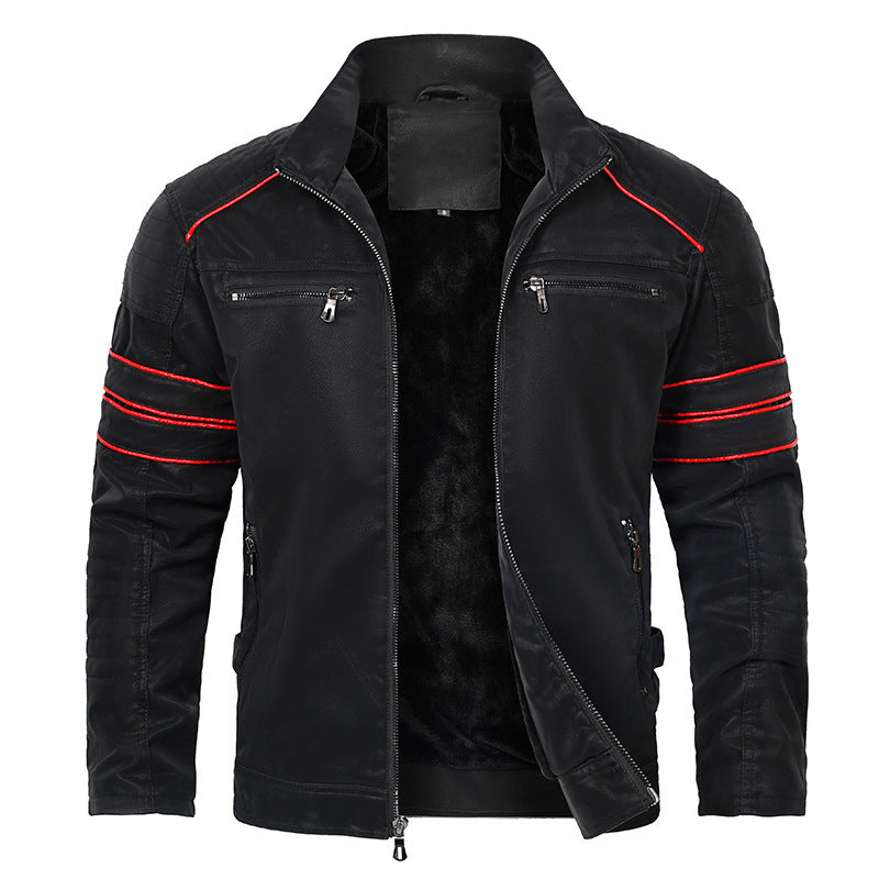 Chamarra Cuero Slim Biker Sport