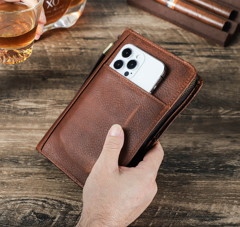 Estuche Organizador de Cuero para Puros y Accesorios de Viaje