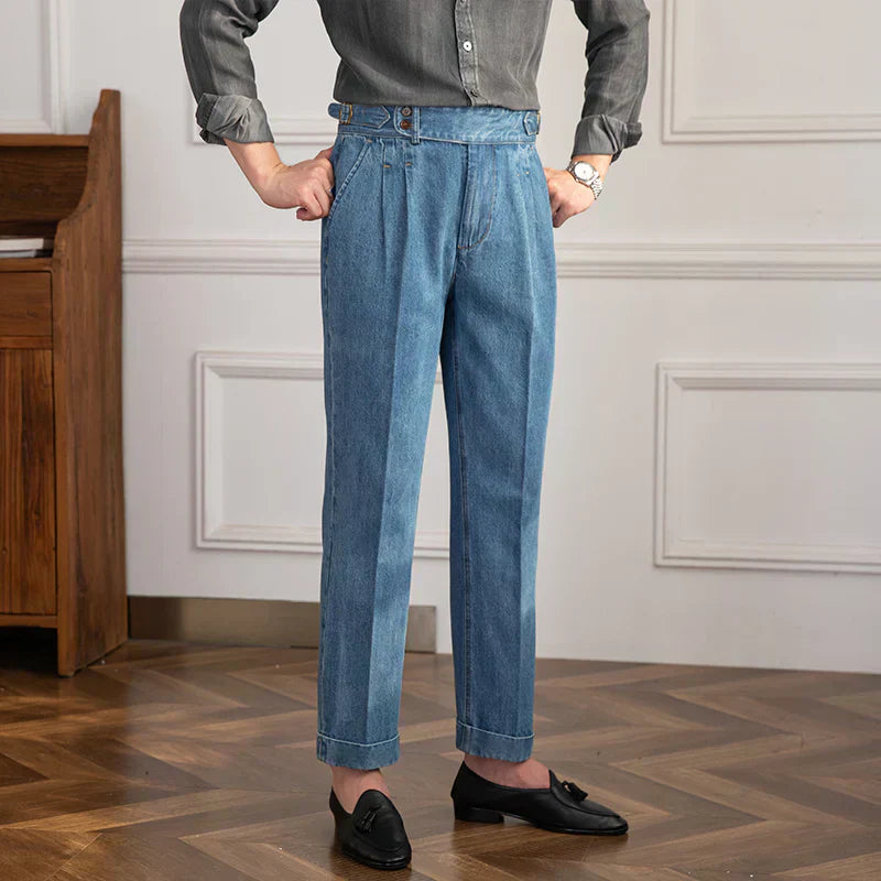 Pantalones de Mezclilla Confeccionados – Azul Claro