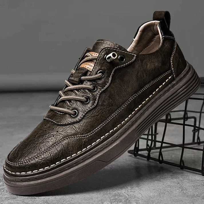Zapatos Cuero Artesanal Confort - Negro