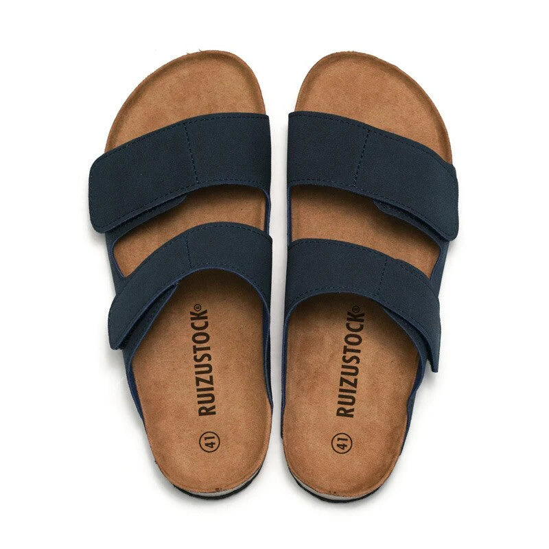 Sandalia Confort de Corcho Doble Tira - Negro