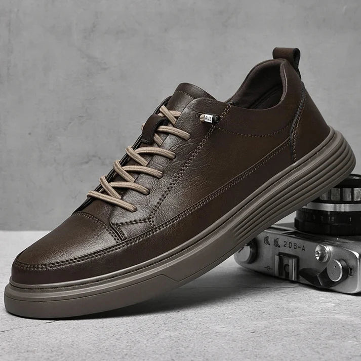 Tenis Cuero Casual - Marrón