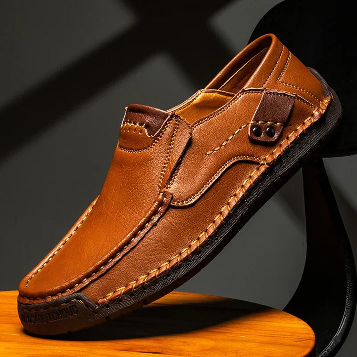 Mocasines Artesanales Cuero Confort - Negro