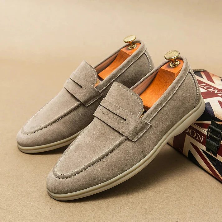 Mocasines Ante Confort - Beige