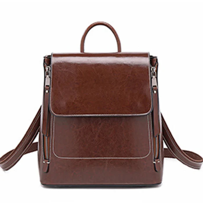 Mochila de Cuero Javier - Marrón escuro