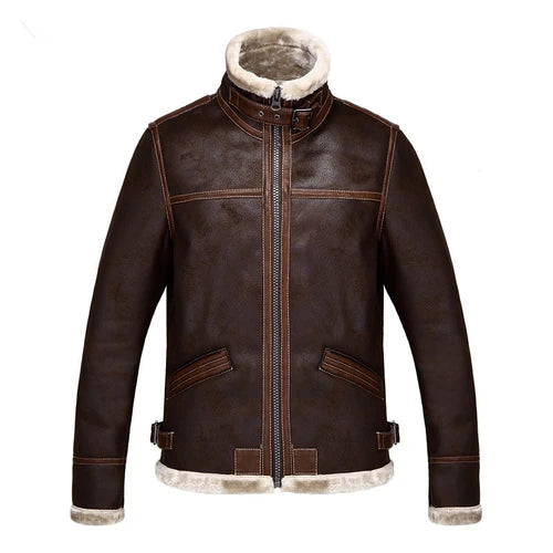 Chamarra Aviator Leon Leather Sherpa