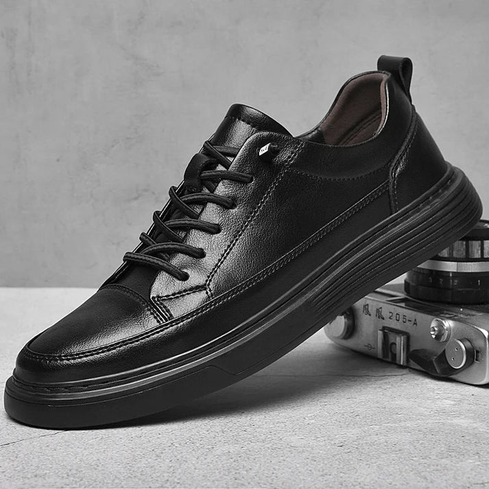 Tenis Cuero Casual - Negro