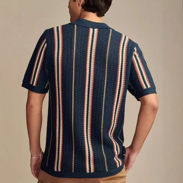 Camisa Polo de Punto y Crochet Capri – Azul Marino
