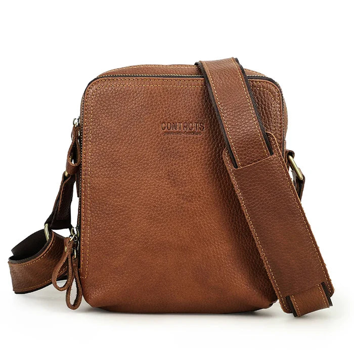 Bolso de Cuero Contacts Premium - Marrón escuro