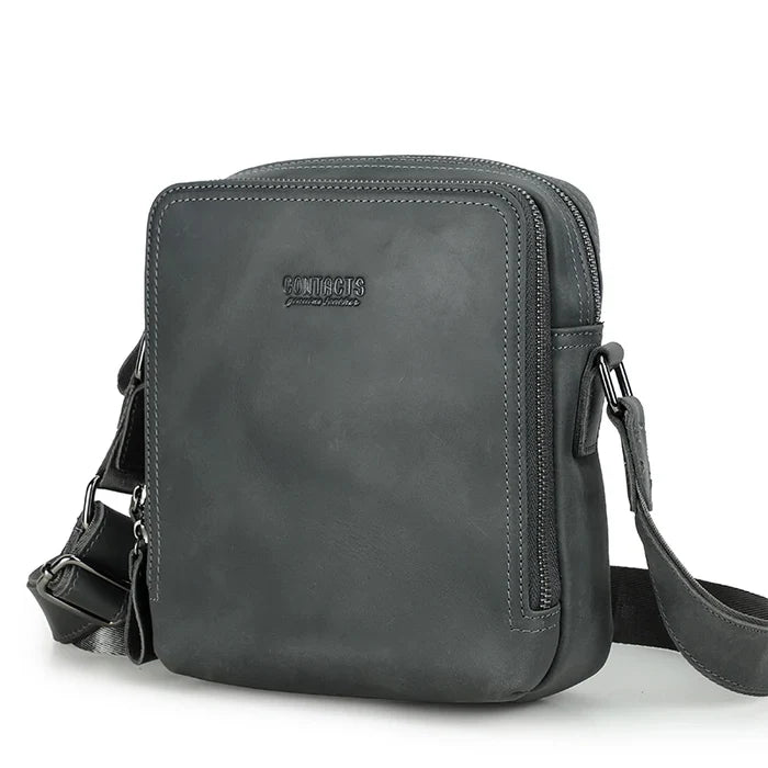 Bolso de Cuero Contacts Premium - Gris