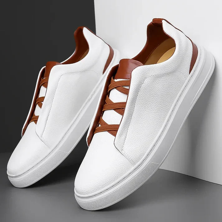 Zapatos Slip-On Cuero - Blanco