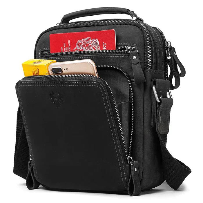 Bolso de Cuero Vintage Hummer Premium - Caqui