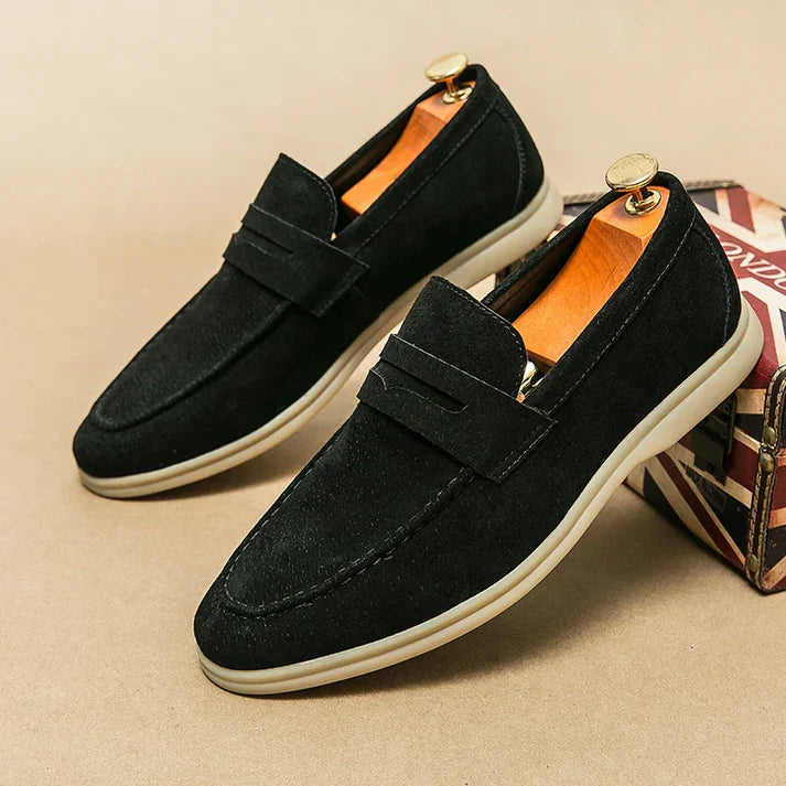 Mocasines Ante Confort - Negro