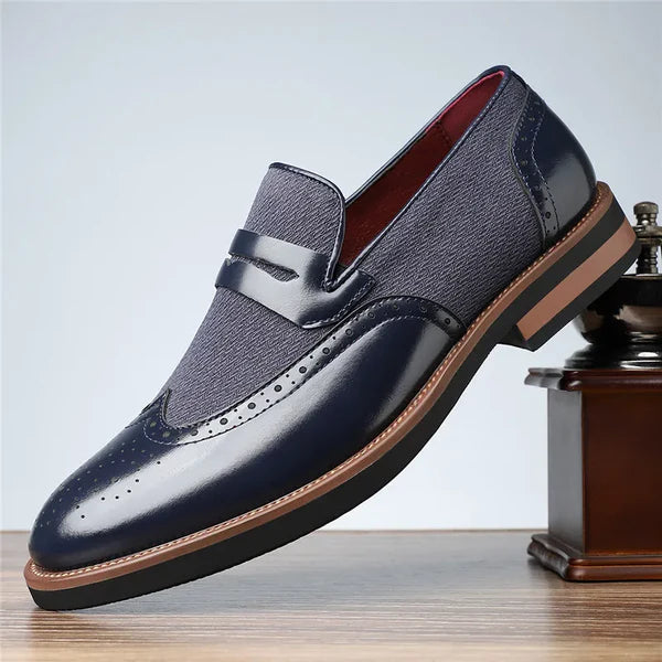 Zapatos Elegantes Alto Brillo - Azul Marino