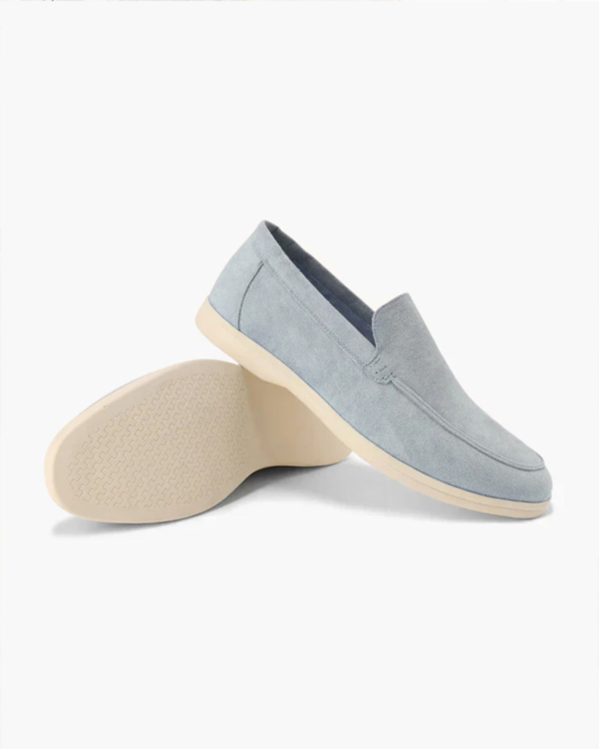Mocasines de ante confort - Gris claro