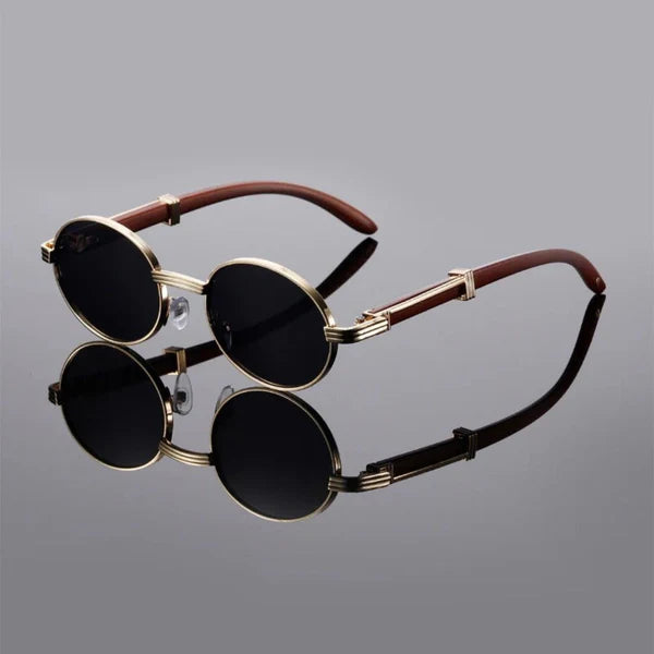 Gafas Redondas Polarizadas UV400 - Marrón