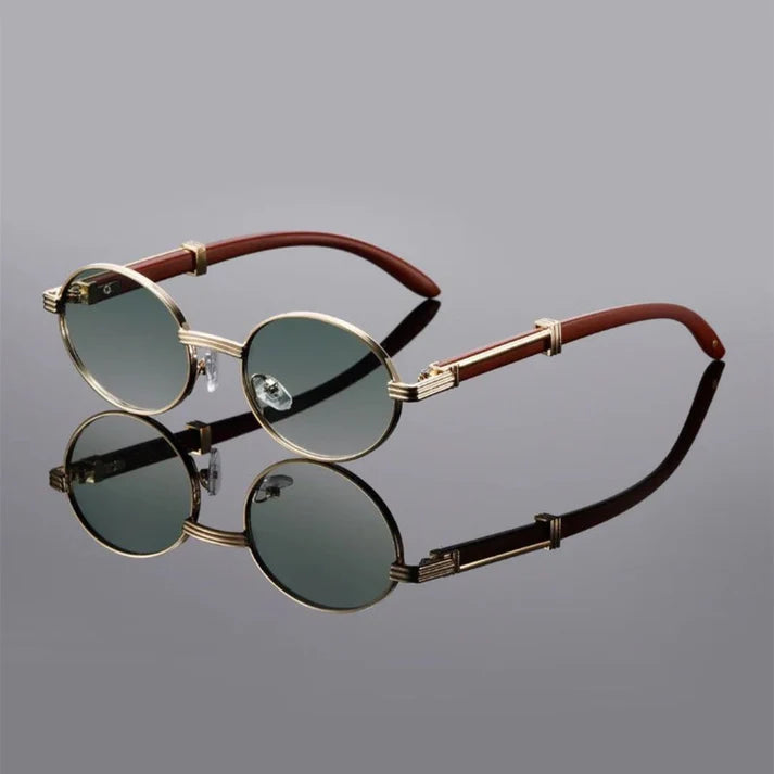 Gafas Redondas Polarizadas UV400 - Verde