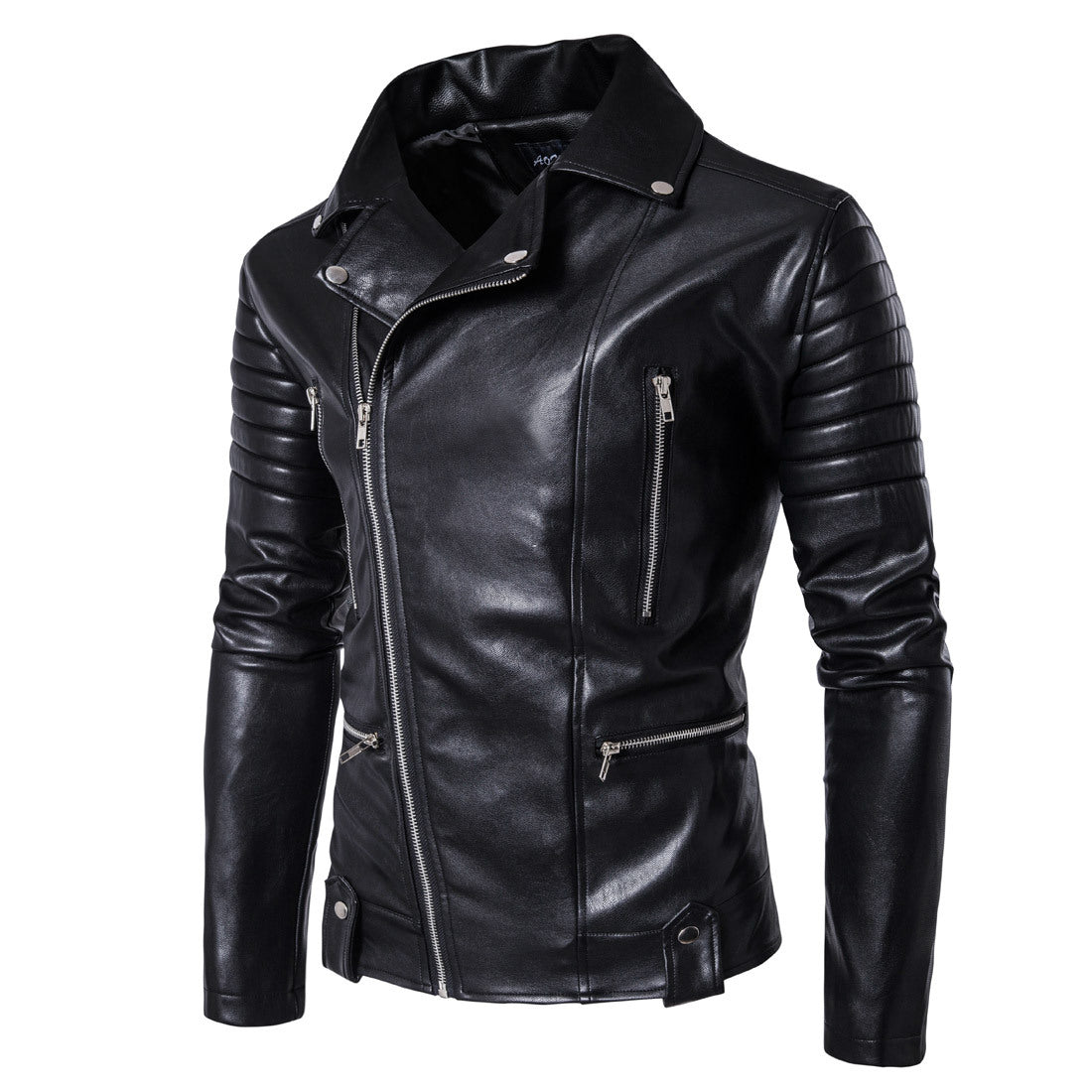 Chamarra Cuero Biker Slim