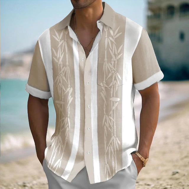 Camisa Aloha Palma - Caqui