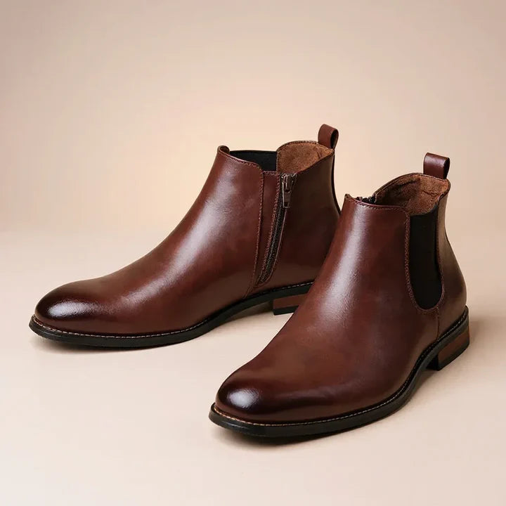 Botas Chelsea Cuero - Caramelo