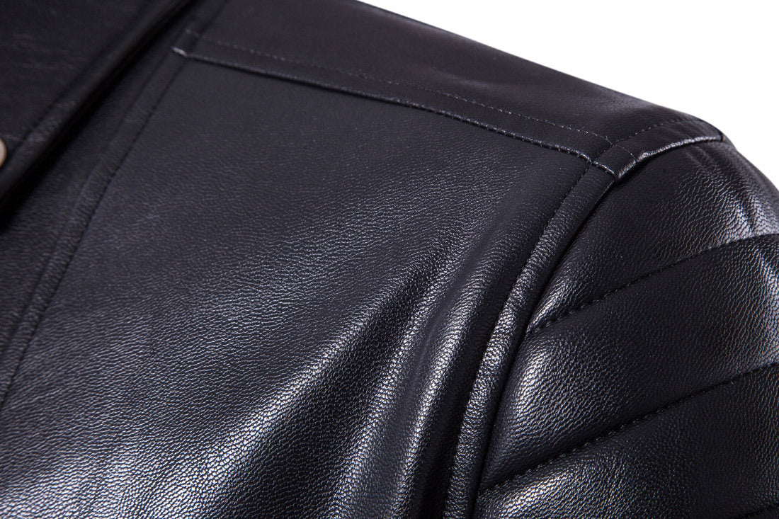 Chamarra Cuero Biker Slim