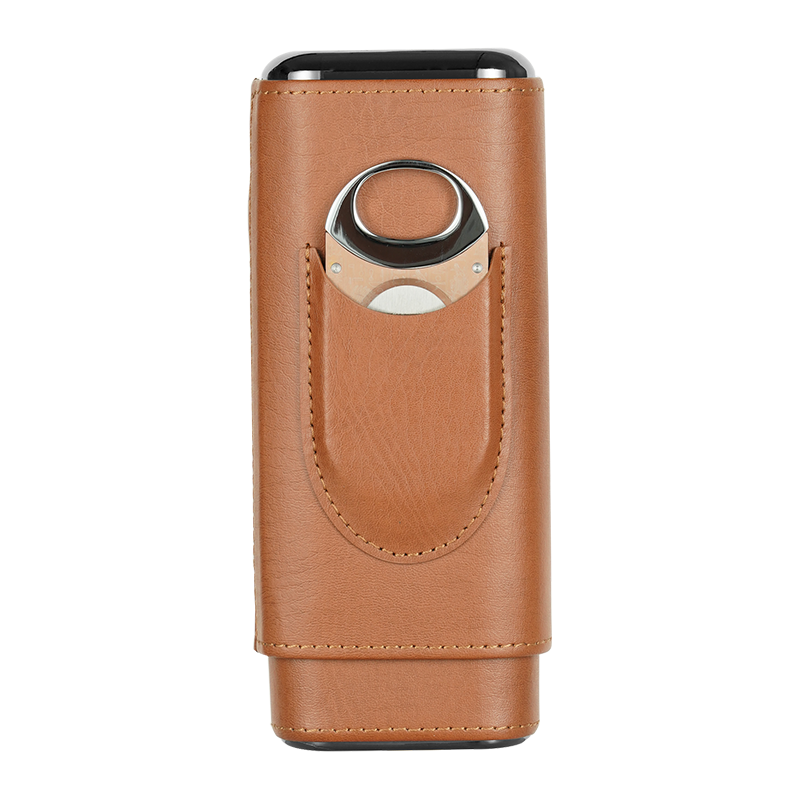 Porta Puros de Cuero Elegante para Viaje