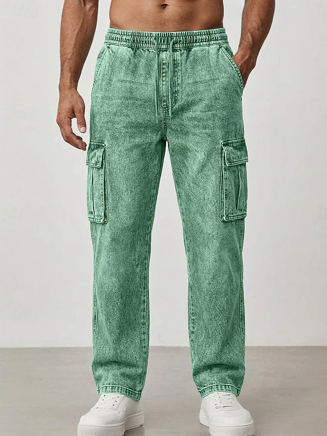 Pantalón Cargo Acid Wash Urban Fit - Verde