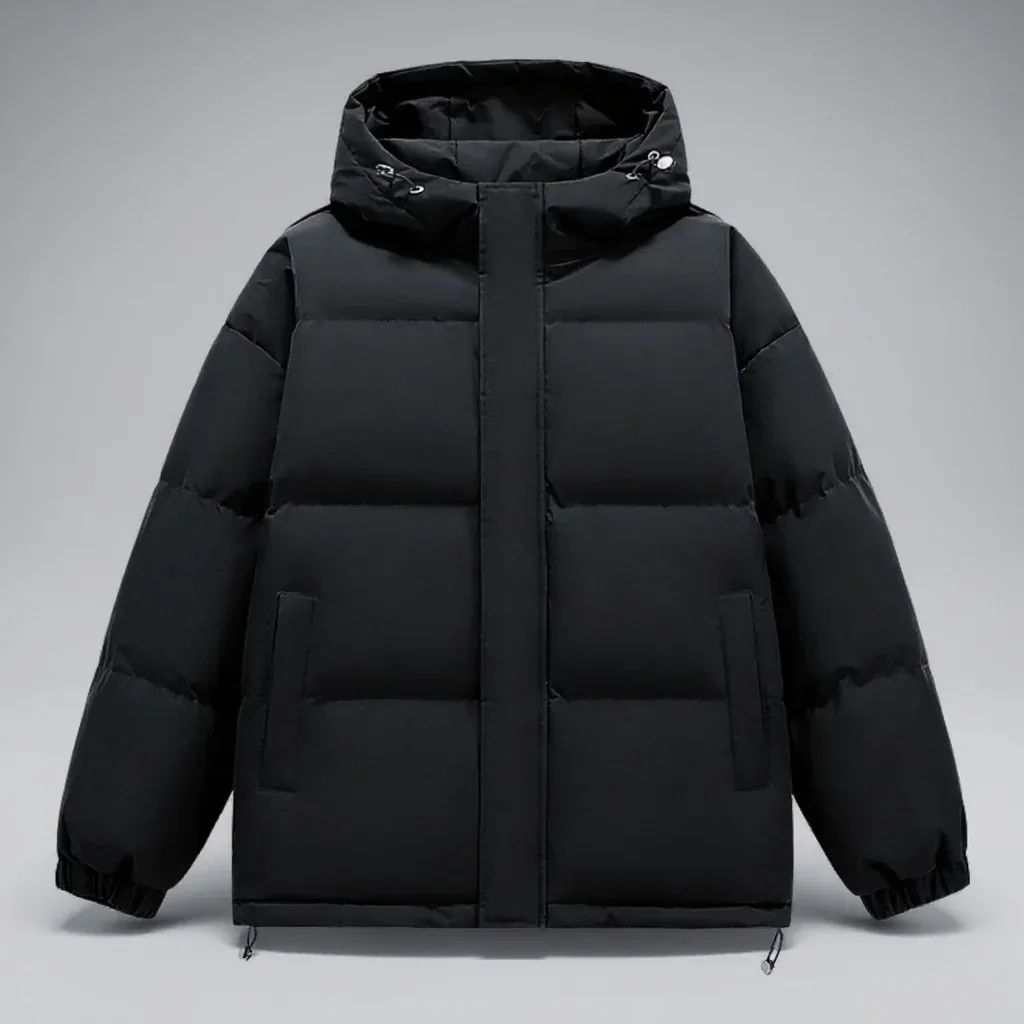Chamarra Puffer Core de Ajuste Elástico - Gris