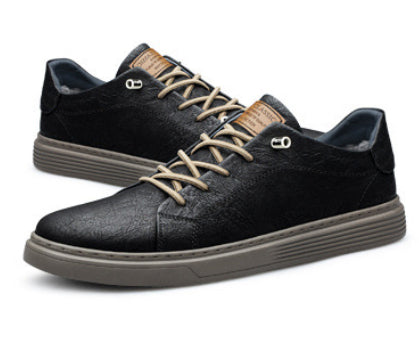 Tenis Casual de Cuero Suave - Negro