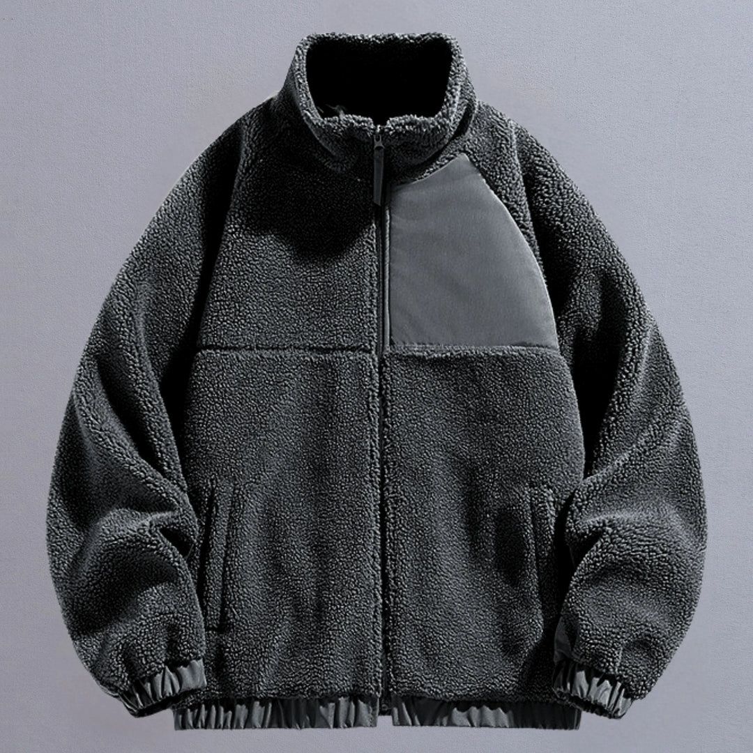 Chamarra Fleece Contrast Core - Kaki