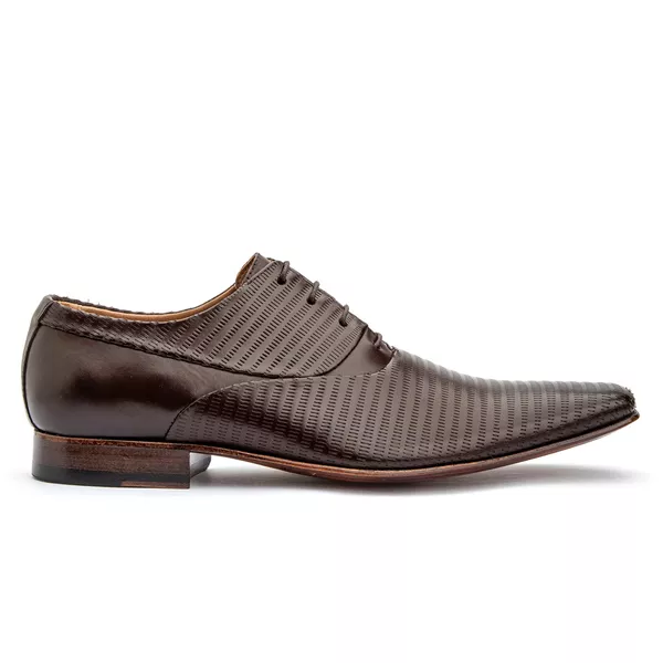 Zapato Oxford Texture Elite - Marrón