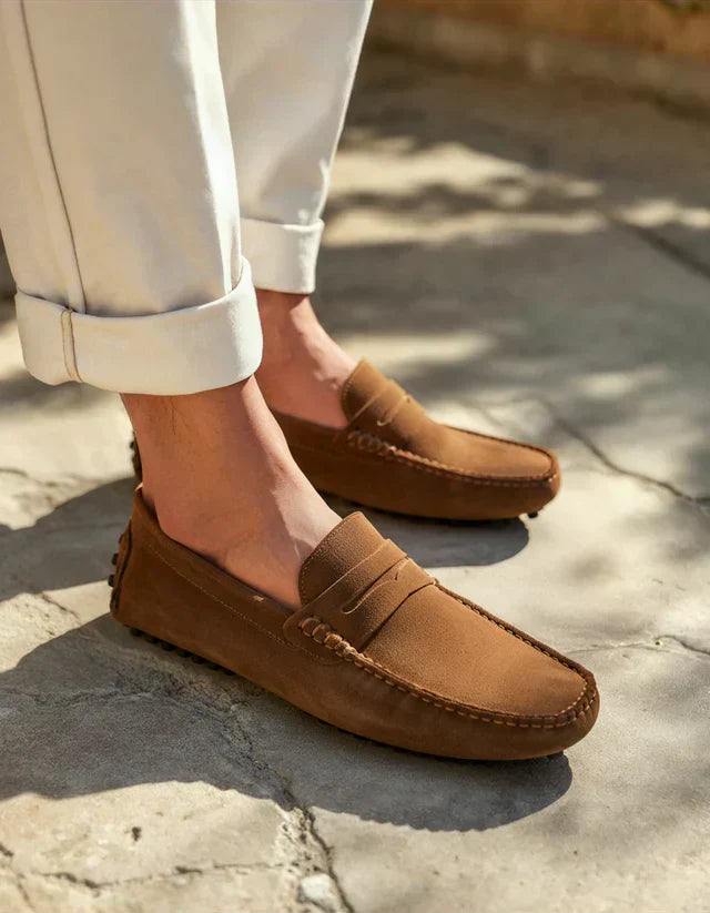 Kingsford Gamuza Driving Loafers - Marrón