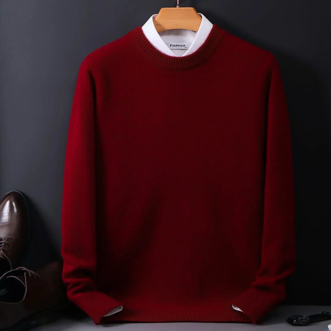 Suéter Merino Core de Manga Larga - Rojo