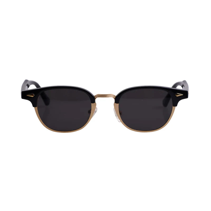 Gafas de Sol UV400 con Montura de Metal y PC - Negro/Oro
