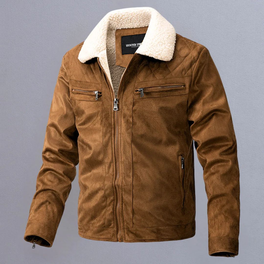 Chamarra Suede Sherpa Core - Caramelo